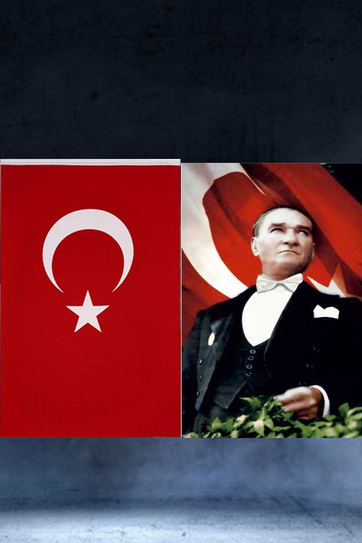 ibsALPİN BAYRAK 150x225cm Raşel Türk Bayrağı  150x225cm Raşel Atatürk Posteri