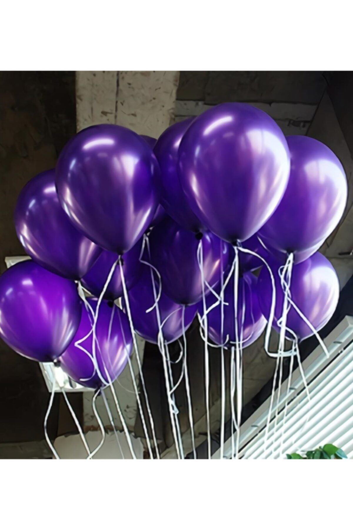 Deniz Party Store Metalik Mor Renk Balon 12 " Inç 25 Adet