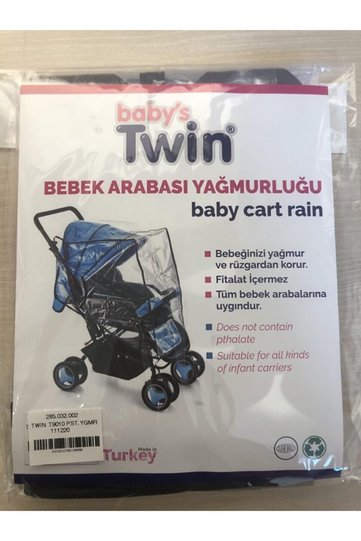 BABY'S TWİN T9010 Bebek Arabası Yağmurluğu