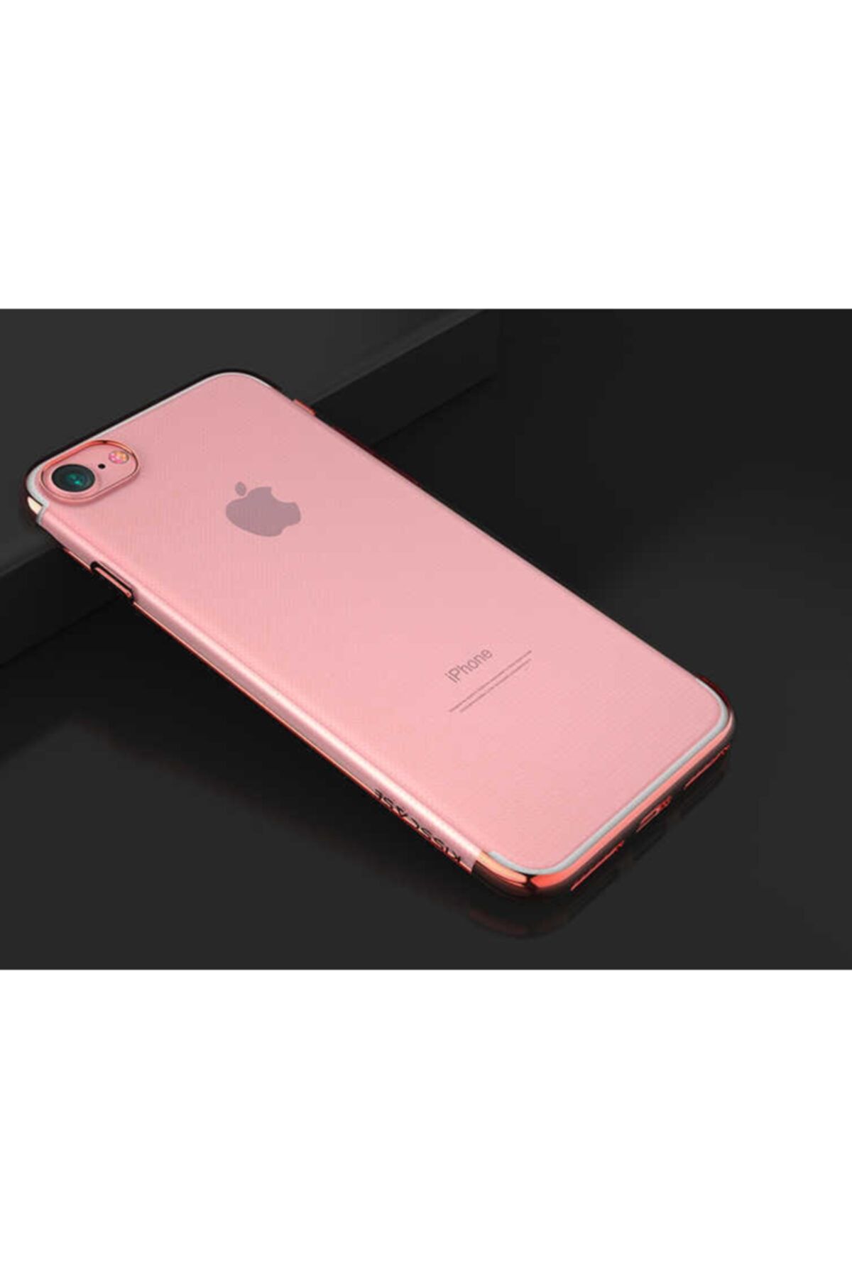 Dijimedia Apple Iphone Se 2020 - Kılıf Arkası Şeffaf Kenarları Renkli Silikon + Ekran Koruyucu Hediye