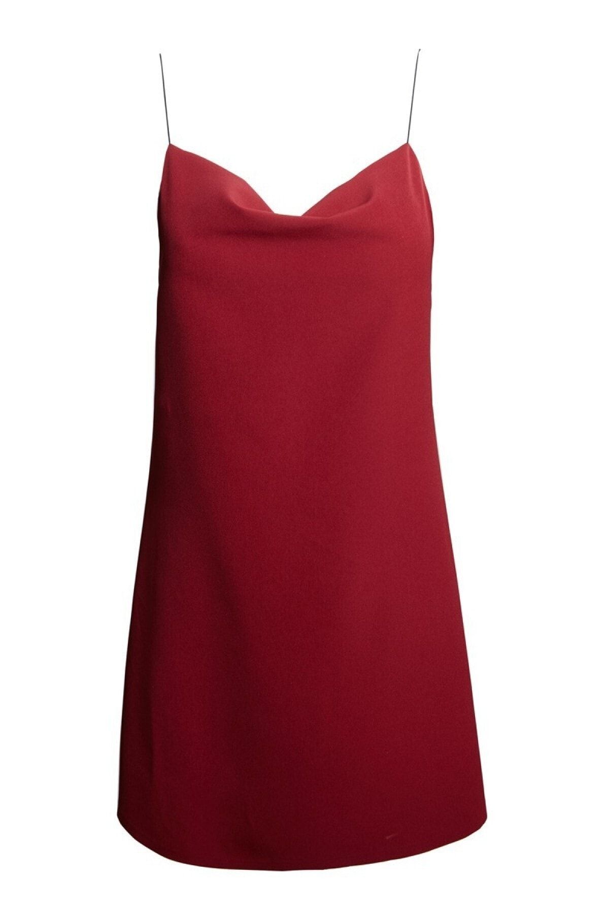 Keikei Kadın Kırmızı Askılı Mini Elbise
