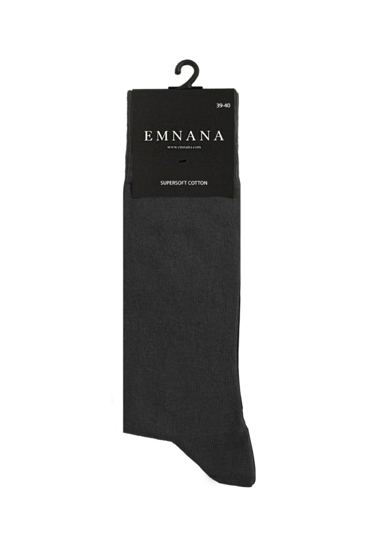 EMNANA 5 Adet Pamuklu Erkek Çorap - Füme