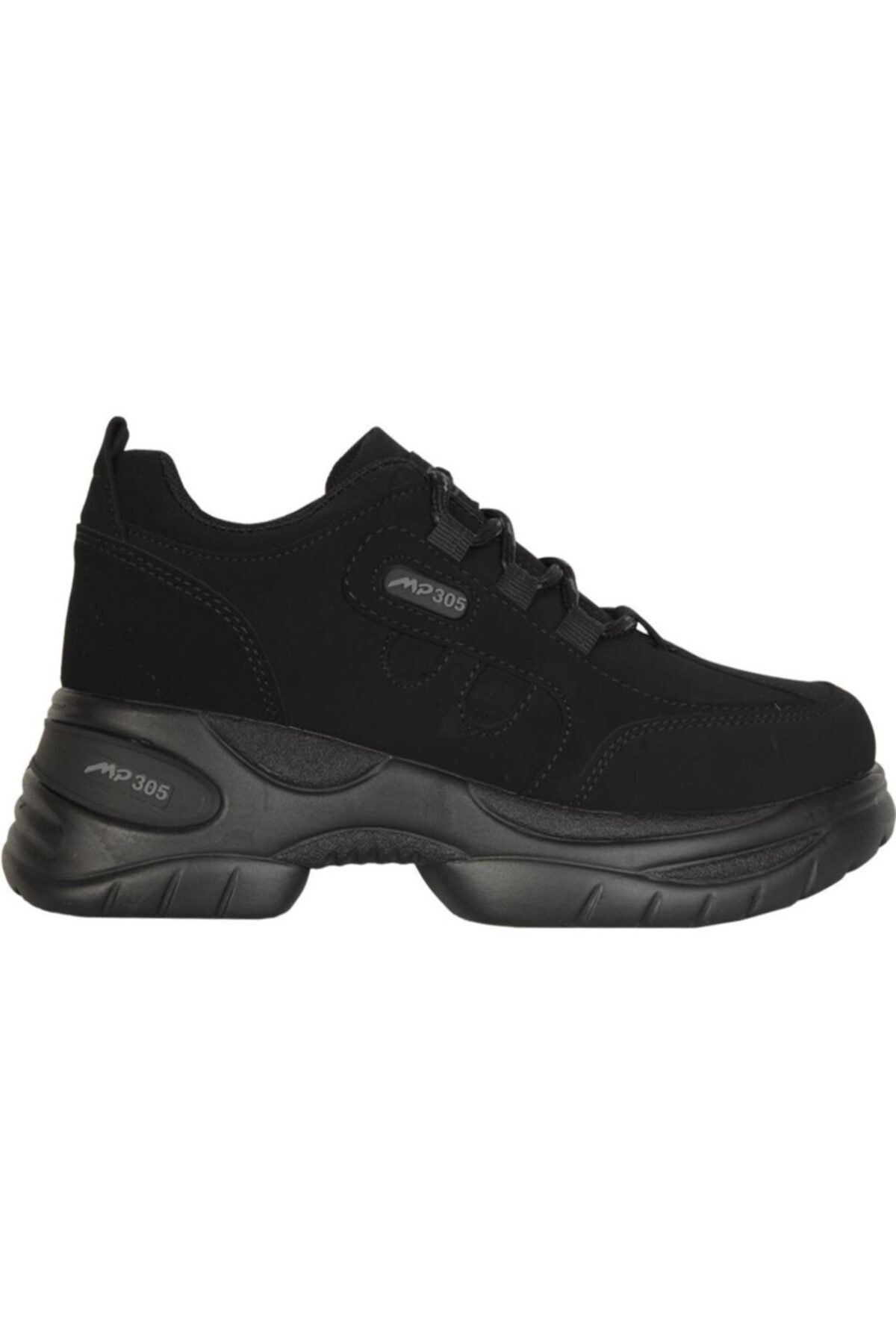 MP Kadın Siyah Kalın Taban Sneaker Spor Ayakkabı 305