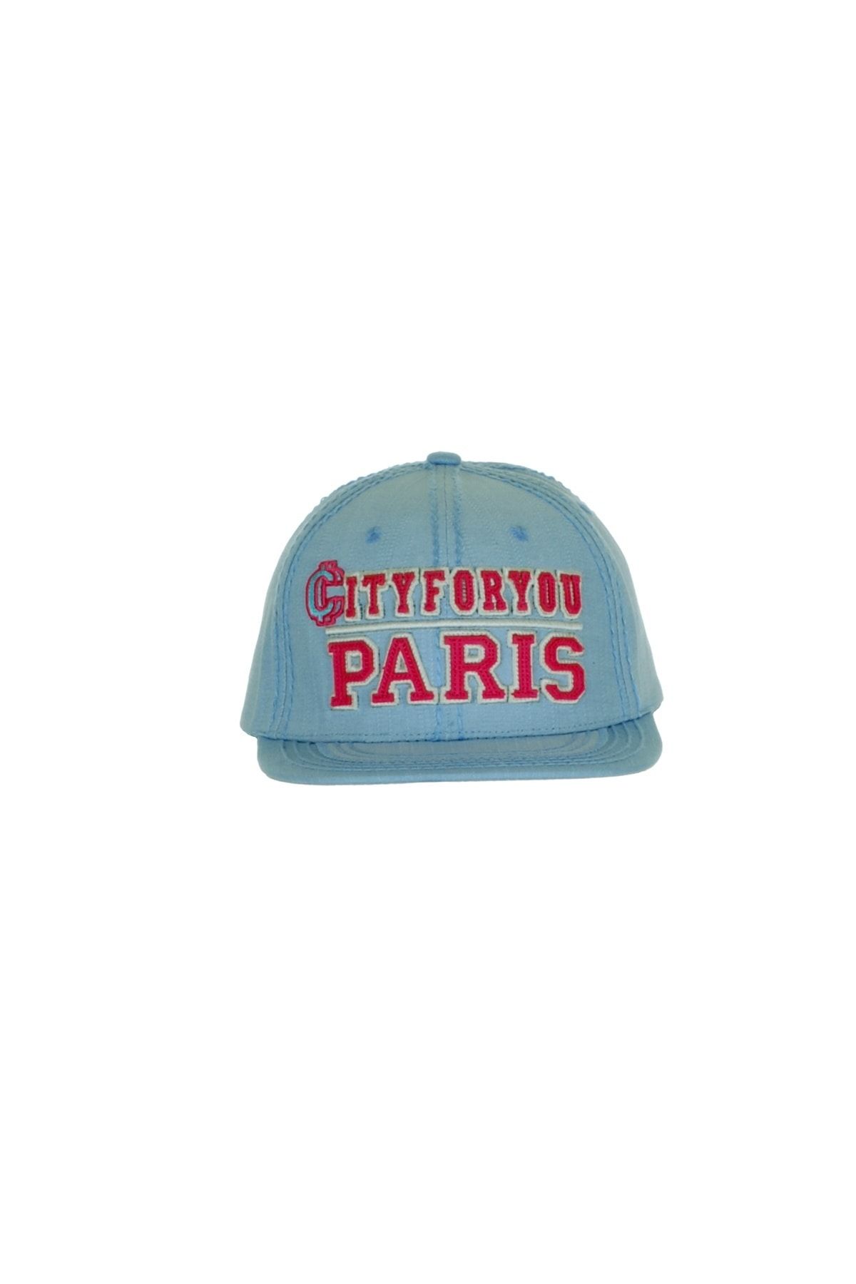 Fonem City Paris Pamuklu Unisex HipHop Cap Şapka Mavi