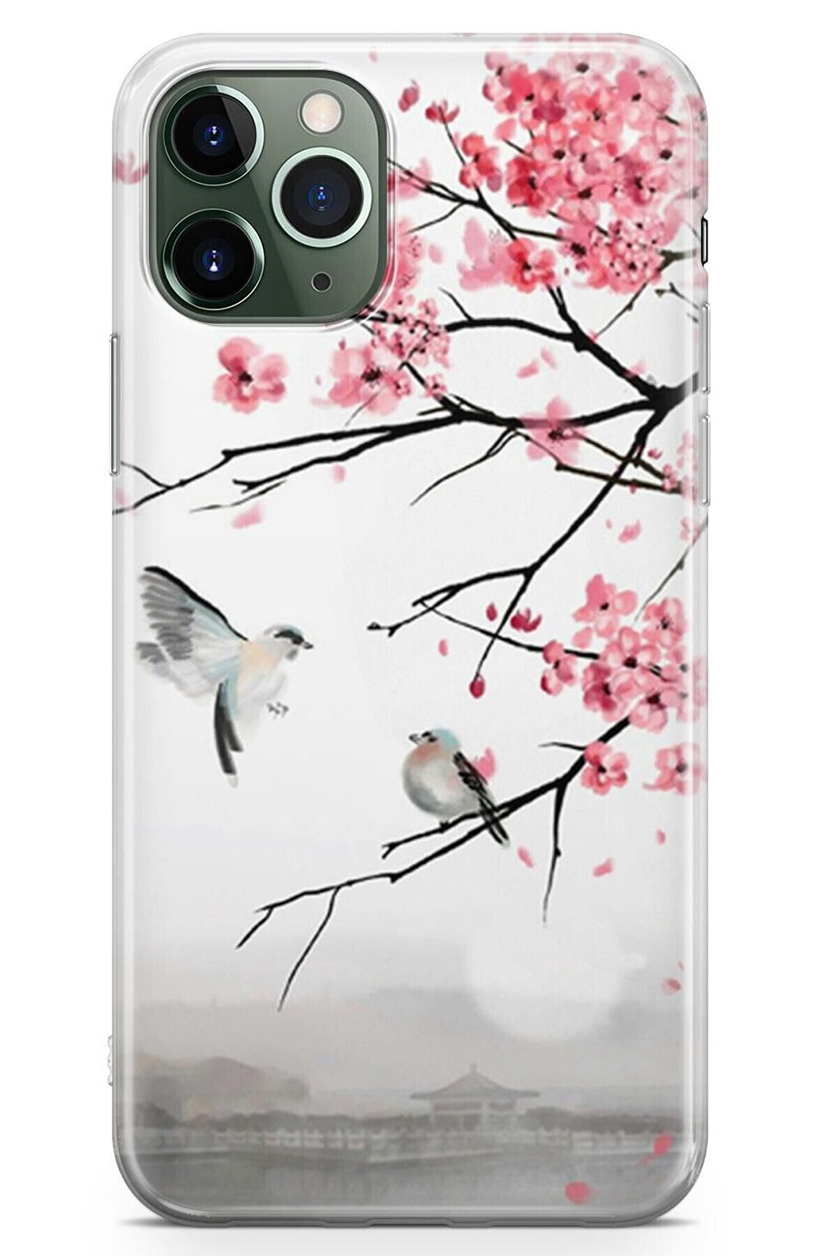Zipax Samsung Galaxy A51 Kılıf Serçelerin Aşkı Desenli Baskılı Silikon  Mel-109581