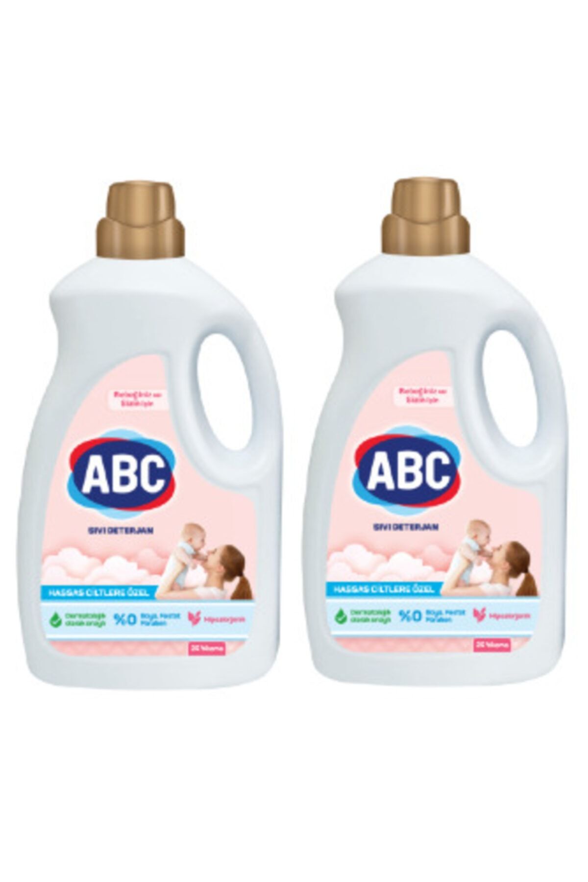 ABC Bebek Çamaşırlarına Özel 1500 mlx2 Adet Sıvı Çamaşır Deterjanı