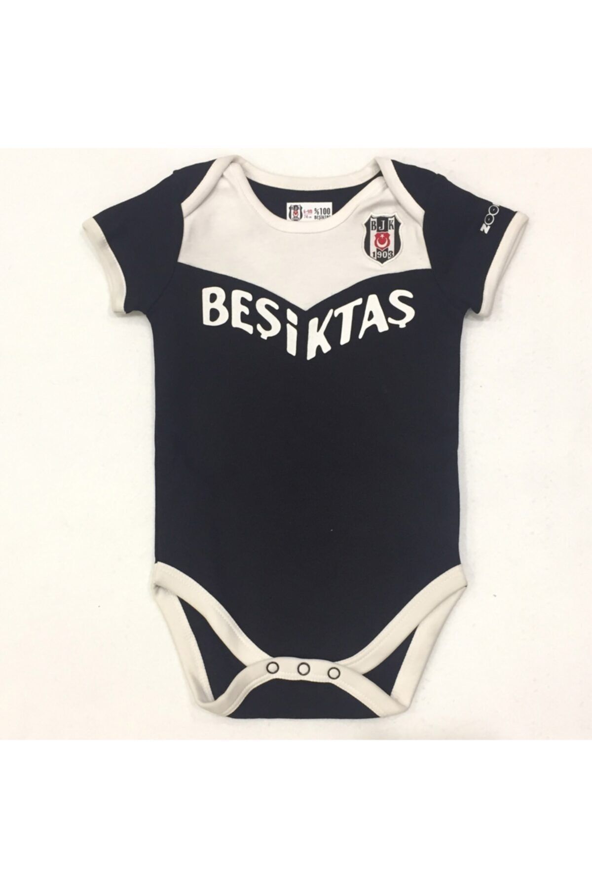 Beşiktaş Unisex Bebek Siyah Kartal Yuvası Orjinal Lisanslı Bebek Zıbın