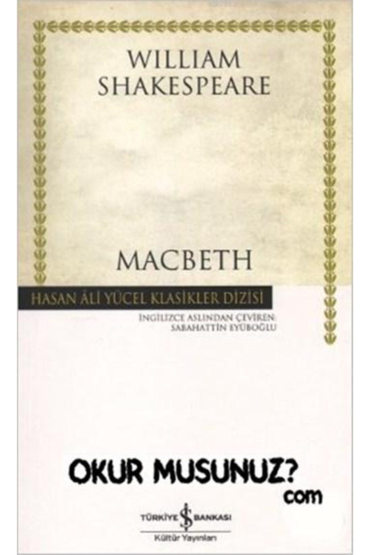 Türkiye İş Bankası Kültür Yayınları Macbeth