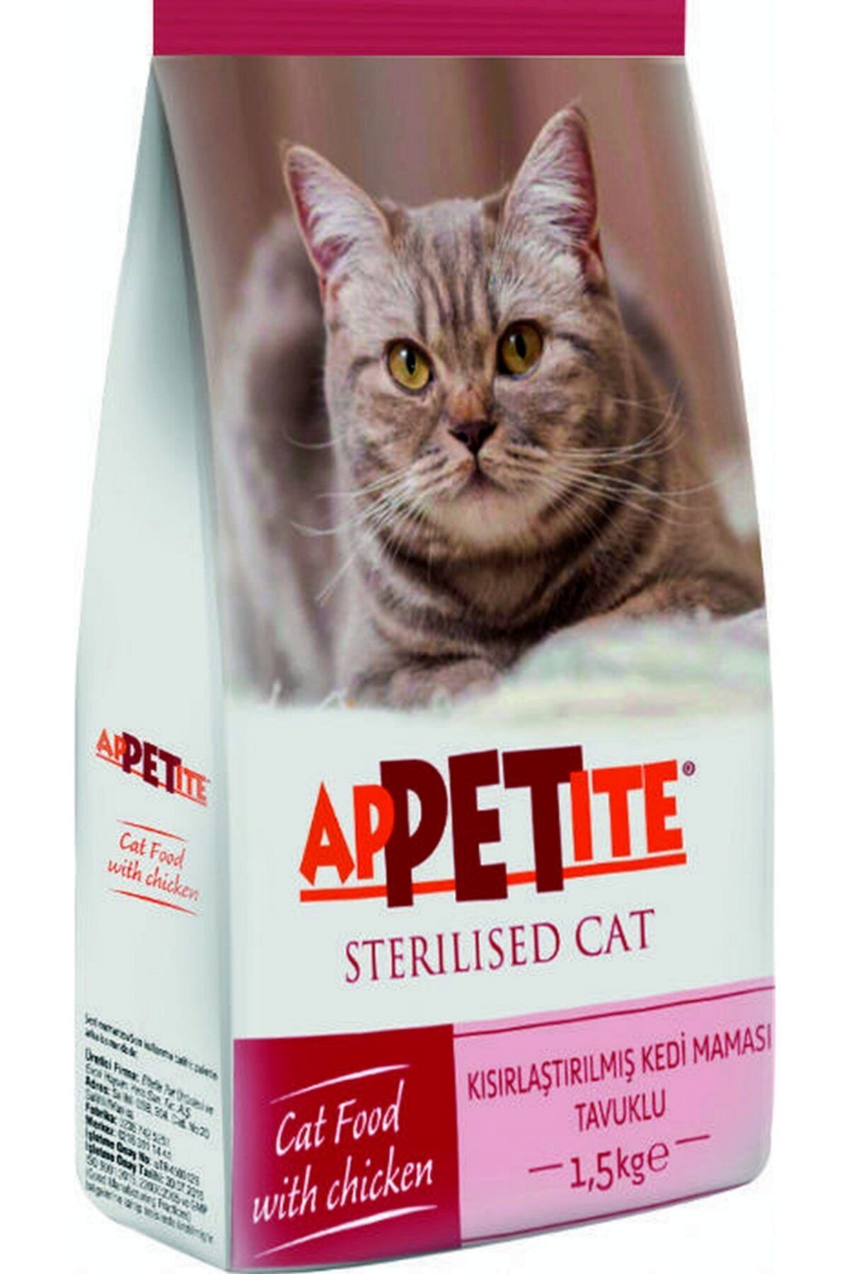Appetite Sterilised Kısırlaştırılmış Tavuklu Kuru Kedi Maması 1,5 kg