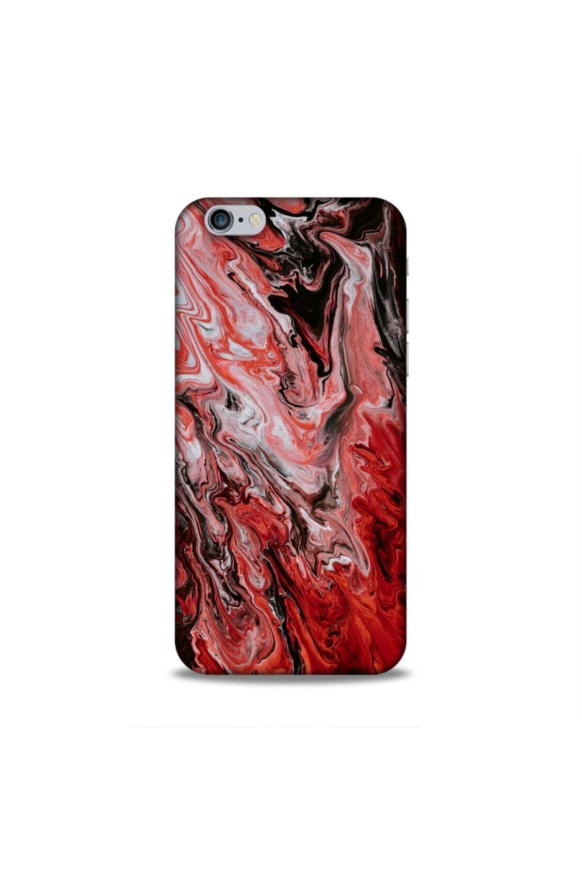 Pickcase Apple Iphone 6s Kılıf Desenli Arka Kapak Kızıl Tablo