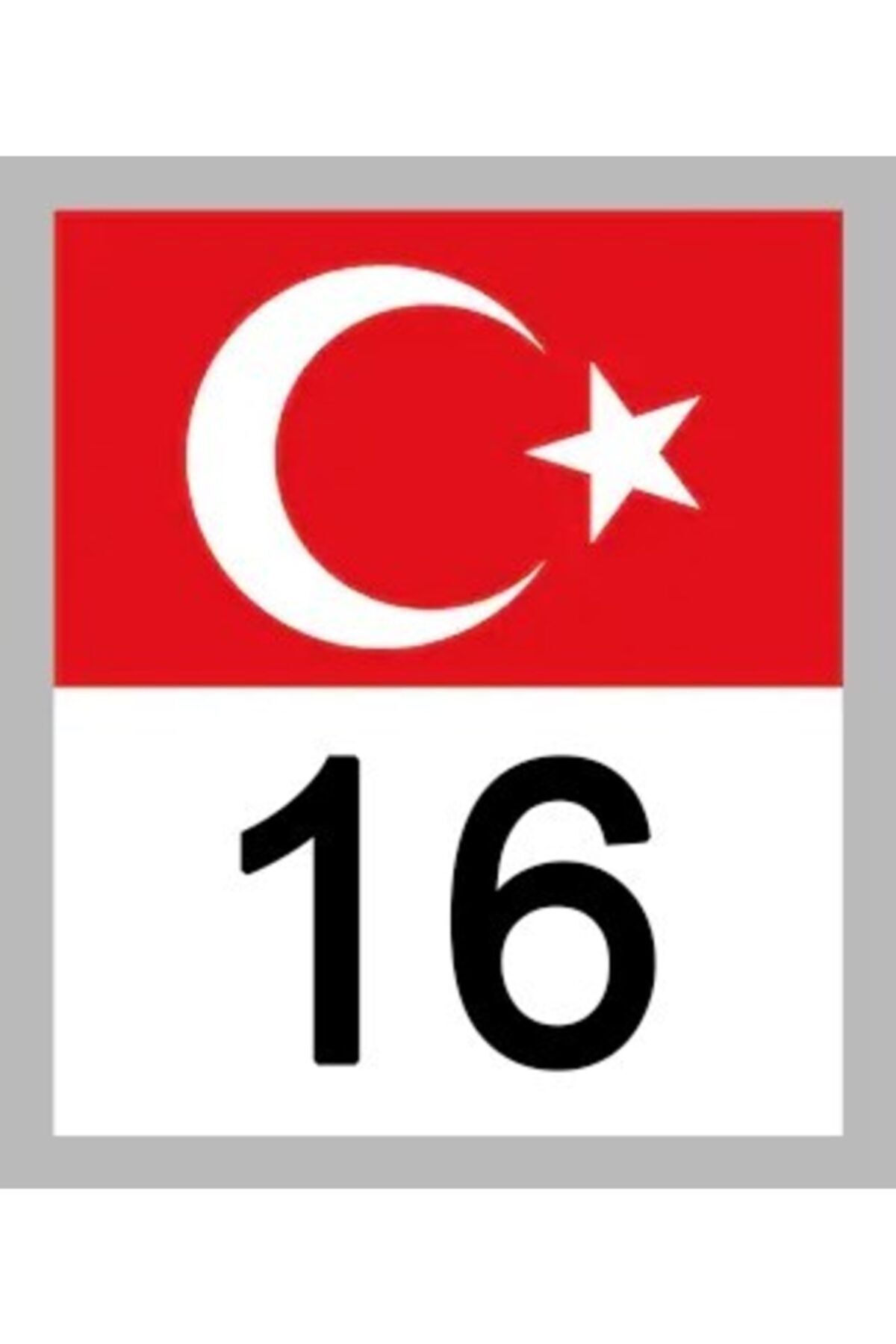 Apex 16 Bursa Türk Bayrağı Ve Plaka Kodu Ön Cam Sticker Yapıştırma