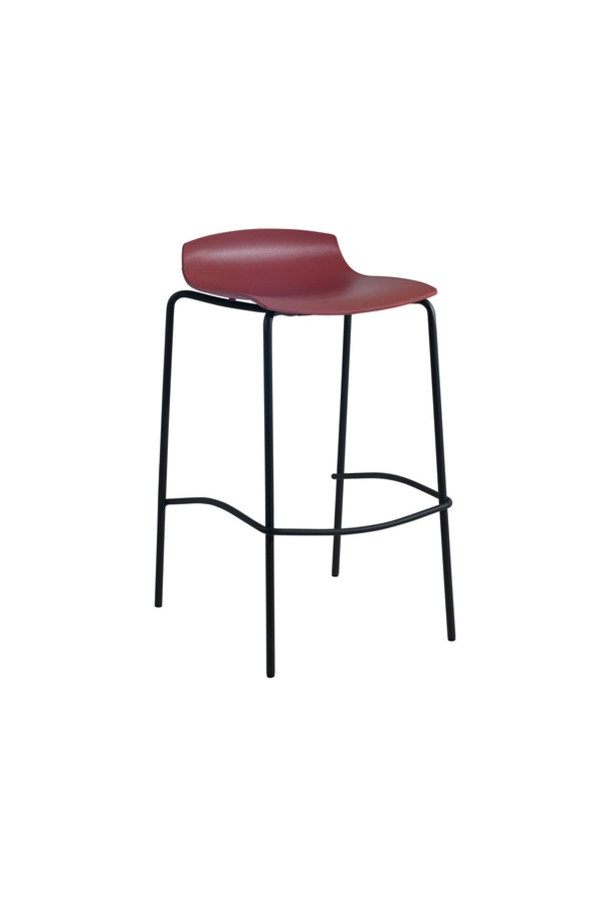 Papatya X-treme Bss Pro Bar Sandalyesi Otel Kafe Restoran Mutfak Koyu Kırmızı- Siyah