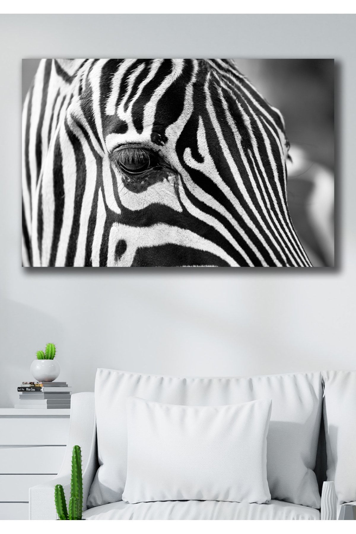 Hediyeler Kapında Zebra Kanvas  Tablo