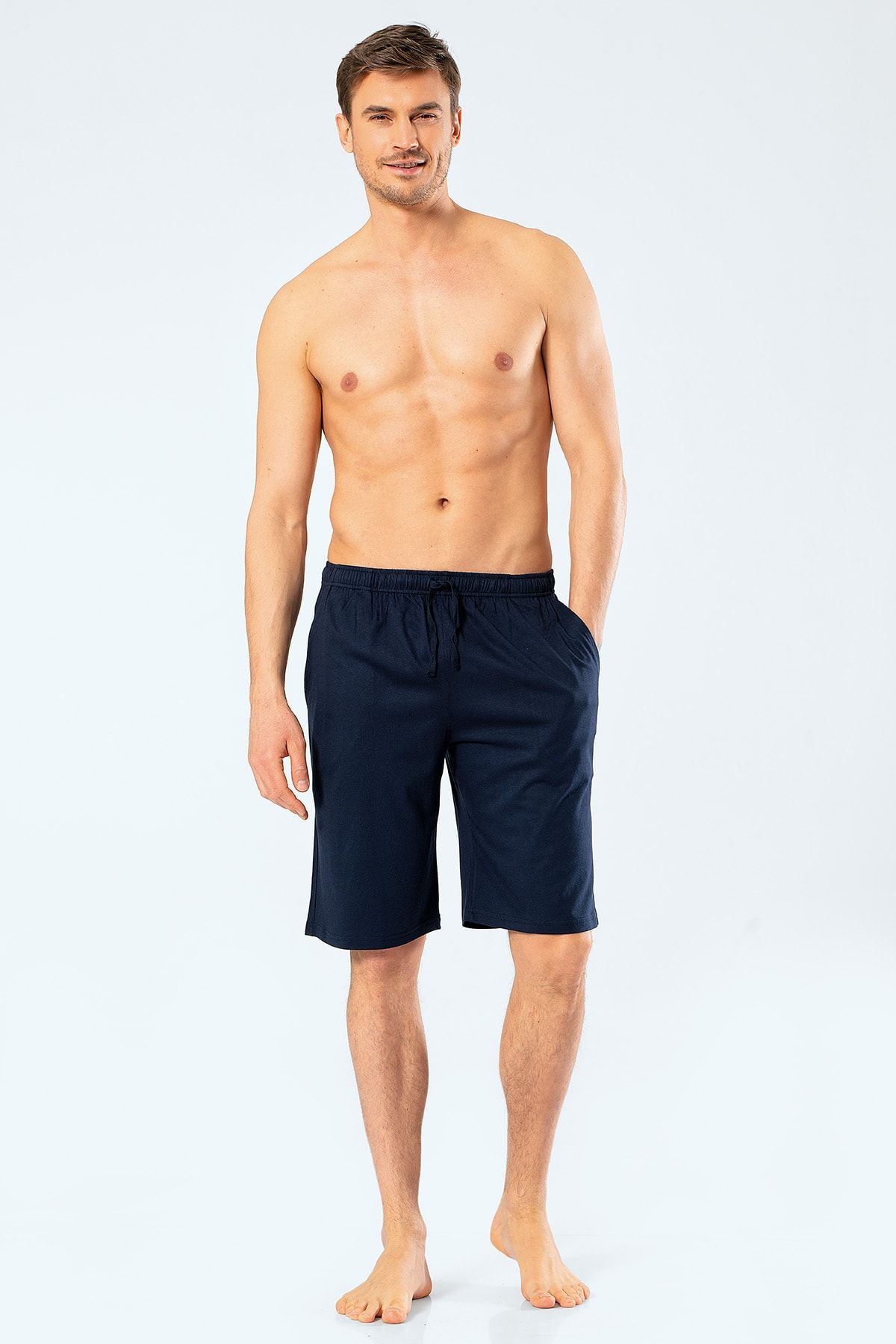 Cacharel 2172 Modal Erkek Bermuda Tek Alt - Lacivert