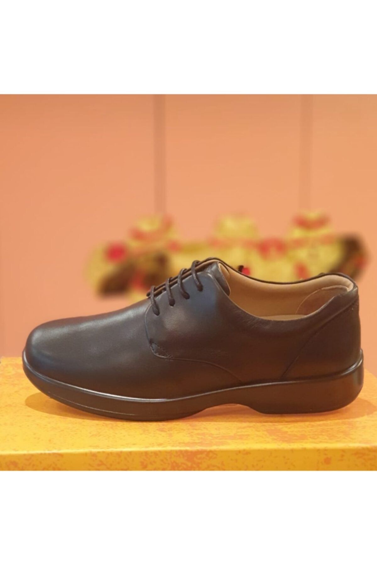 Esse Comfort Sistem Doğal Deri Siyah Bağcıklı Esnek Rahat Ve Taban Günlük Erkek Ayakkabı 020