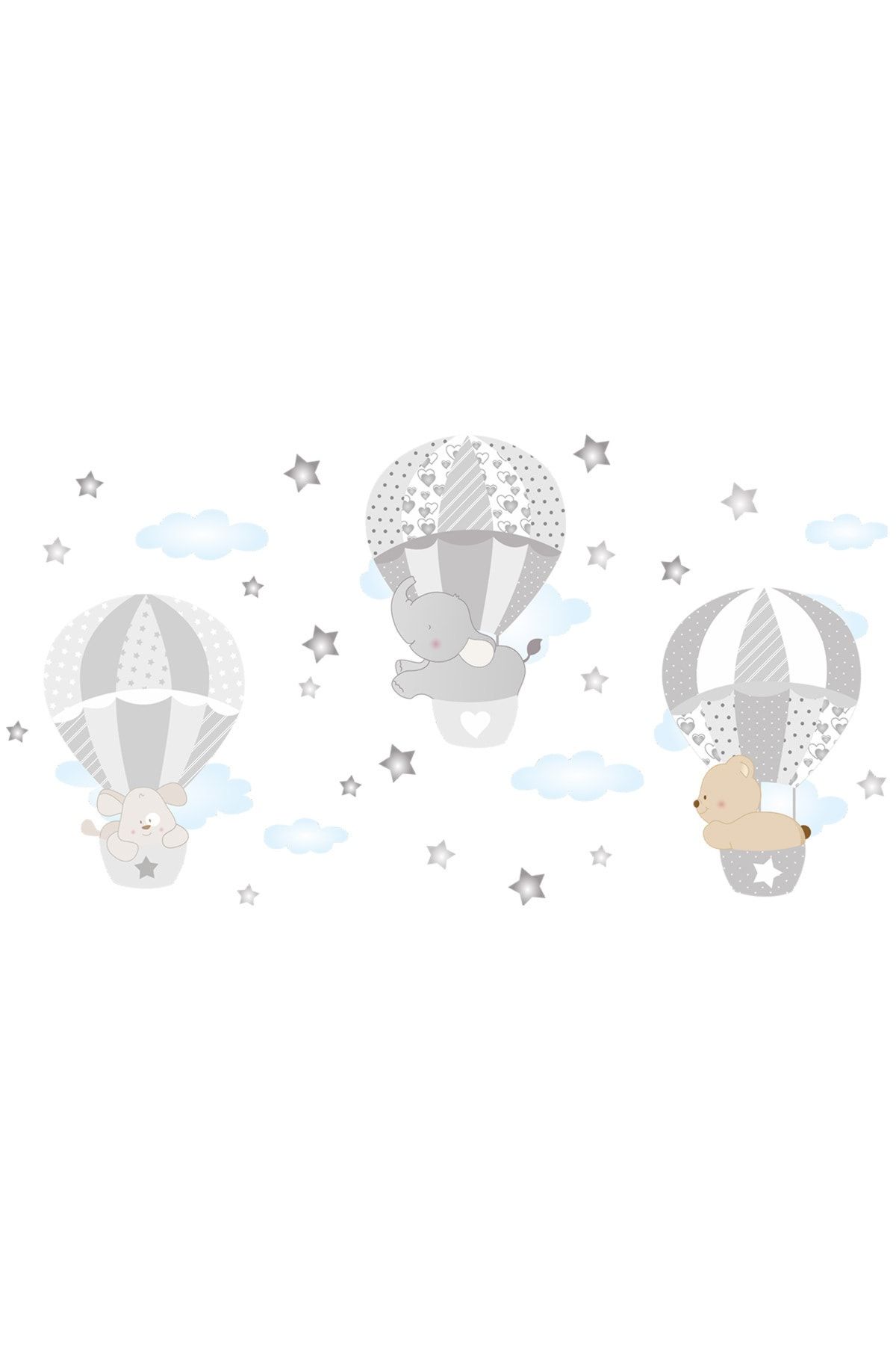 Dekor Loft Minik Rüyalar Uçan Balon Çocuk Odası Duvar Sticker