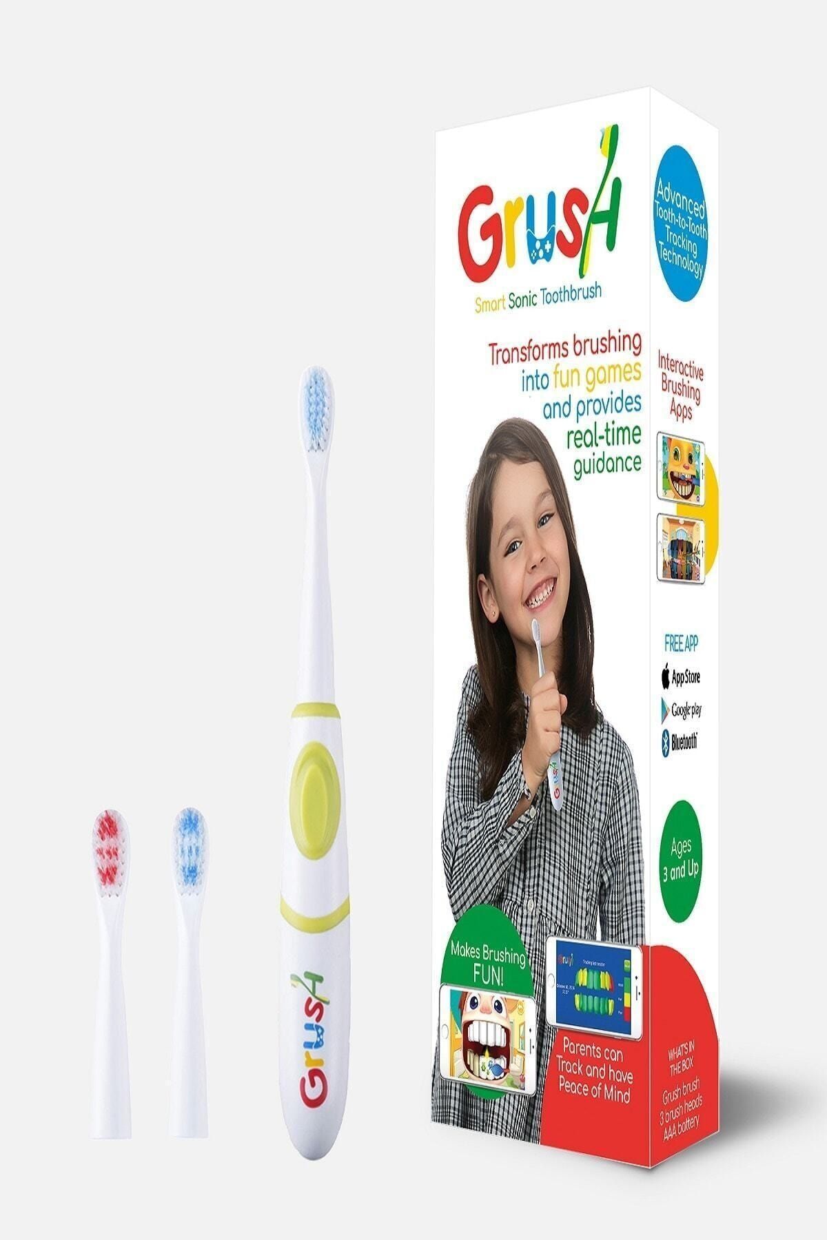 Grush Çocuklar Için Bluetooth Interaktif Akıllı Sonic Diş Fırçası