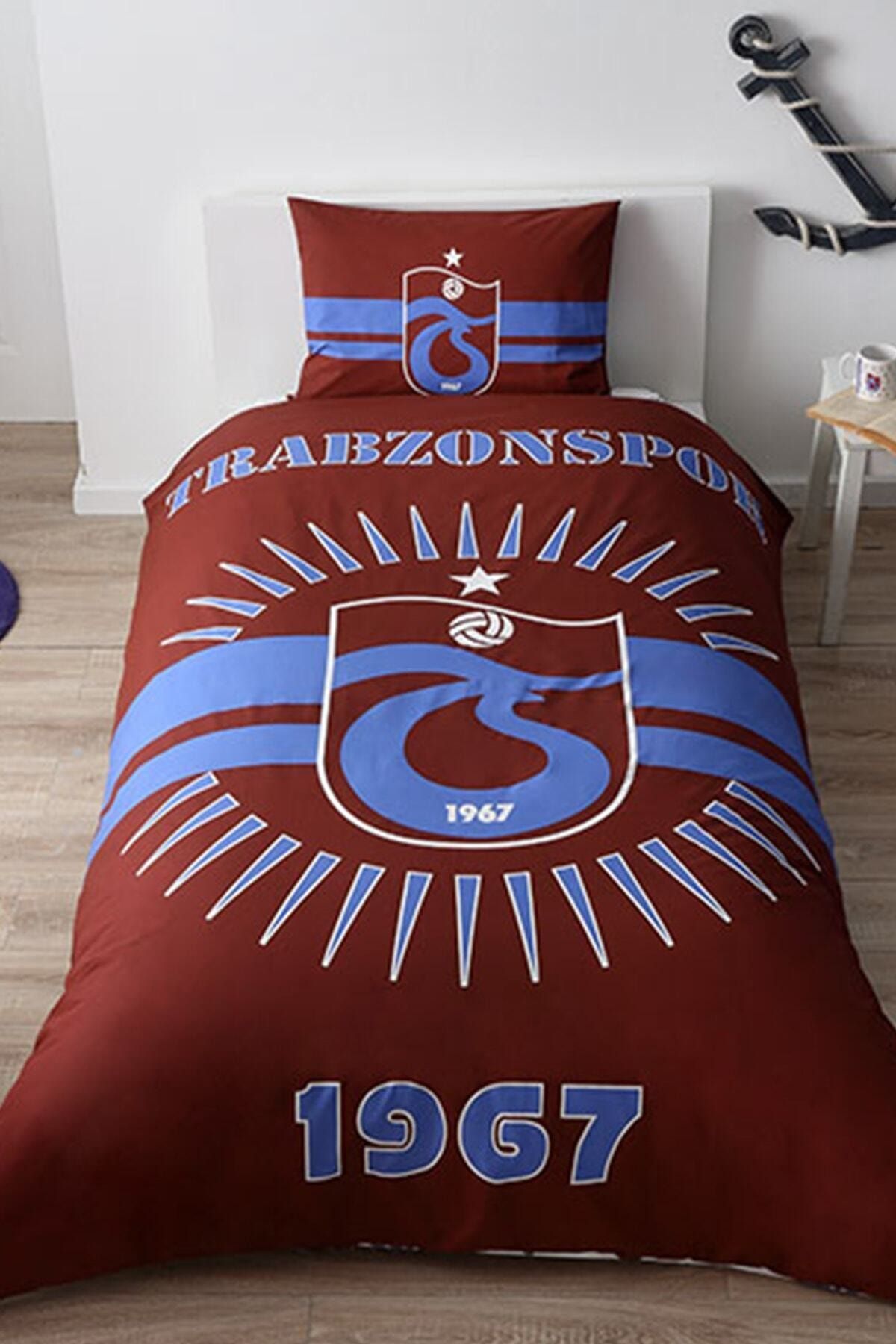 Taç Tek Kişilik Lisanslı Nevresim Takımı Trabzonspor Parlayan Güneş