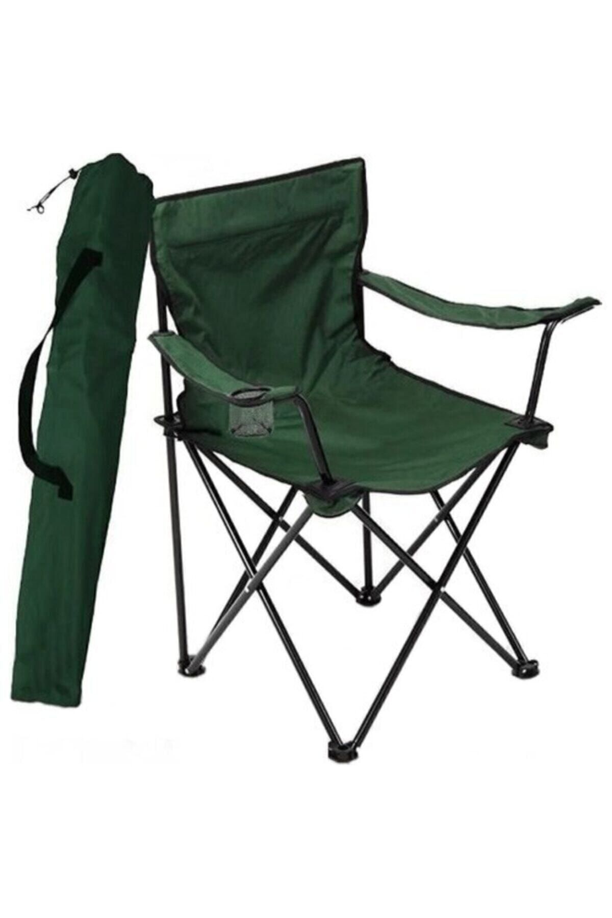Toysan Yeşil Katlanır Çantalı Kamp Sandalyesi