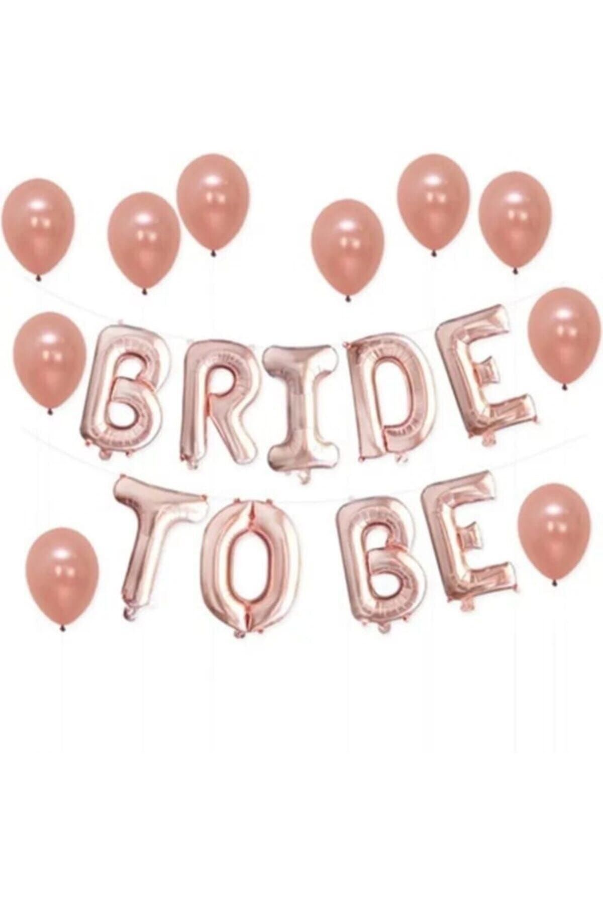 Deniz Party Store Rose Gold Bride To Be Folyo 10'lu Balon Seti 16"inç 40 cm