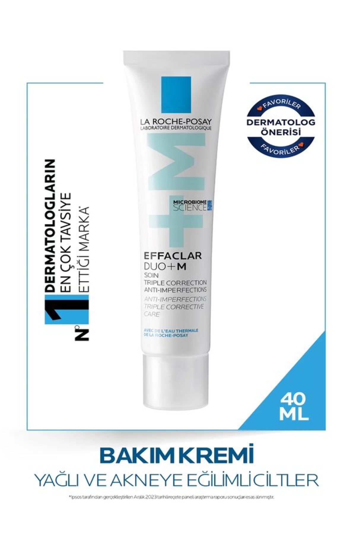 La Roche Posay EFFACLAR DUO+M Yağlı,Akne Eğilimli Ciltler için Cilt Kusuru Karşıtı Bakım Kremi-40 ML