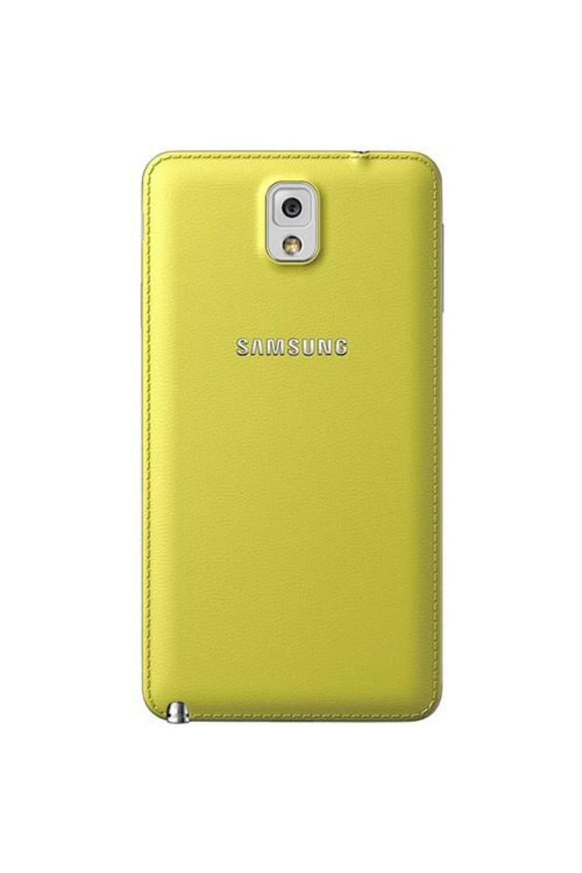 Samsung Galaxy Note 3 N9000 Ile Uyumlu Arka Kapak Sarı Et-bn900s