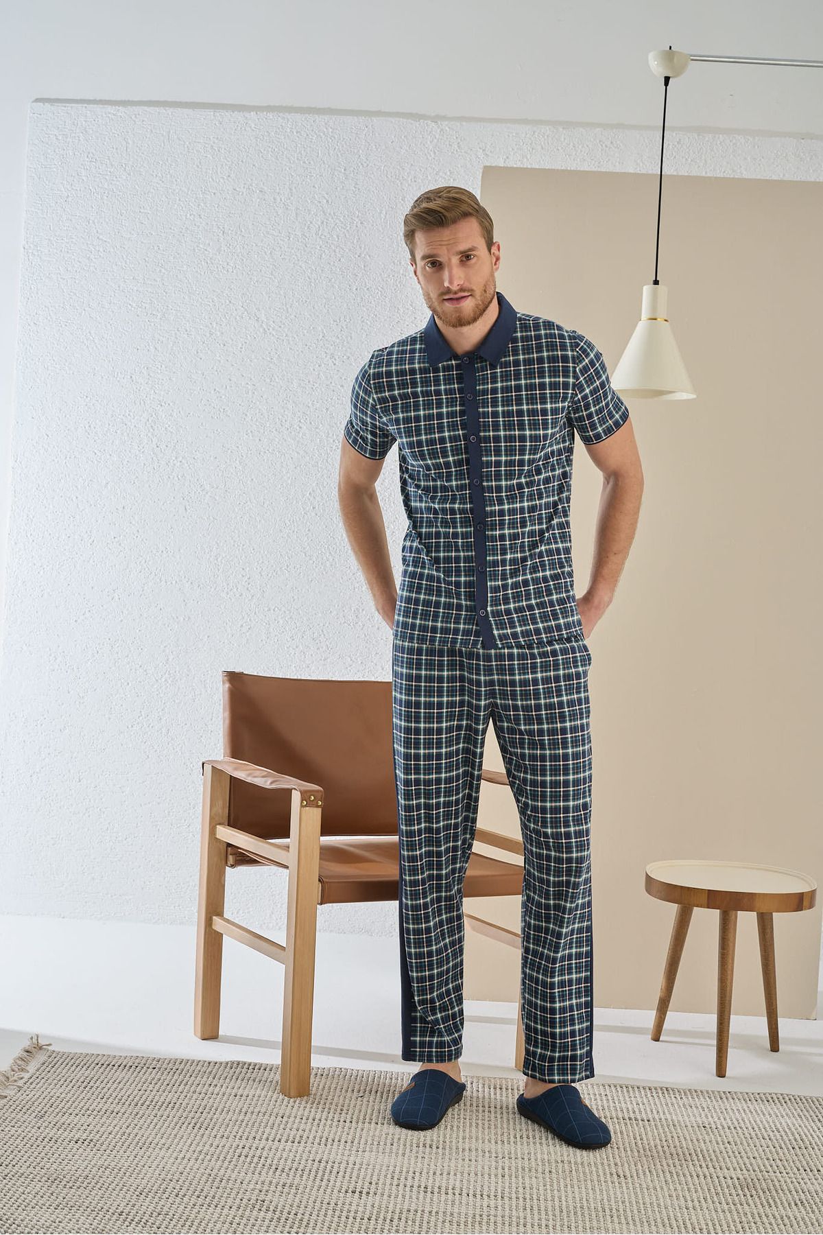 Svm 9401 Erkek Düğmeli Pijama Takım