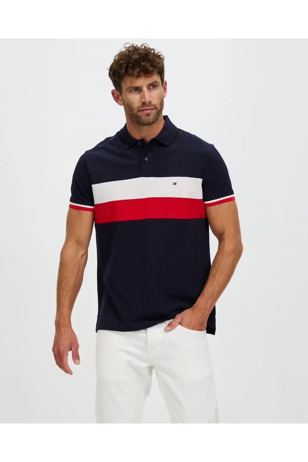 Tommy Hilfiger Colourblock Regular Pike Kumaş Polo T-Shirt