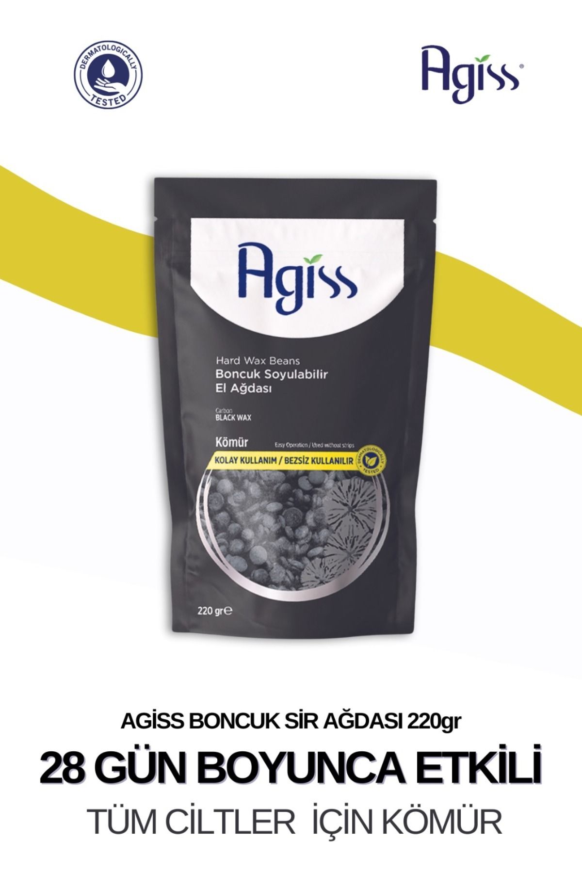 AGISS Boncuk Soyulabilir Inci El Ağdası Carbon 220 gr