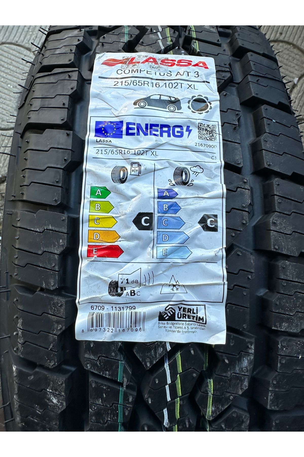 Lassa 215/65R16 102T XL COMPETUS AT3 LASSA YERLİ ÜRETİM DOT 2024