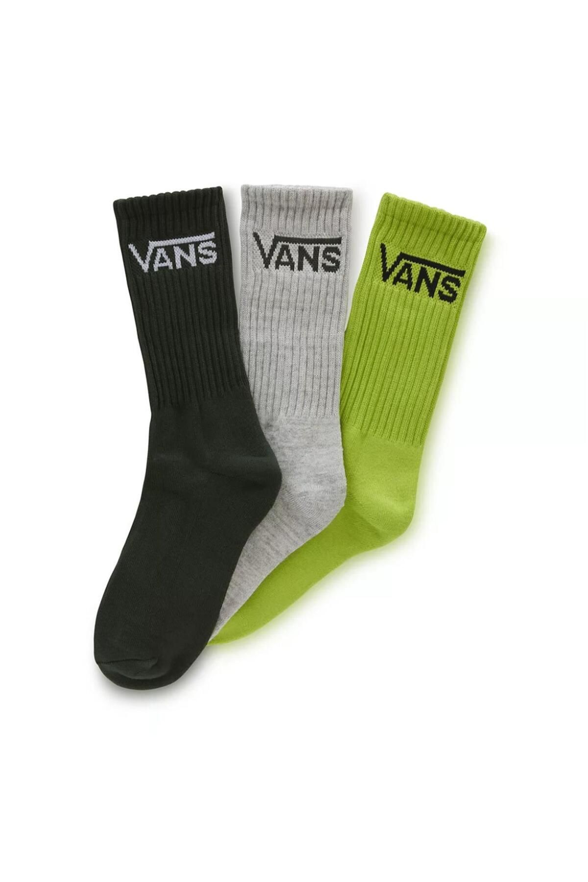 Vans Classic Crew 3pk Renkli Uzun Çorap
