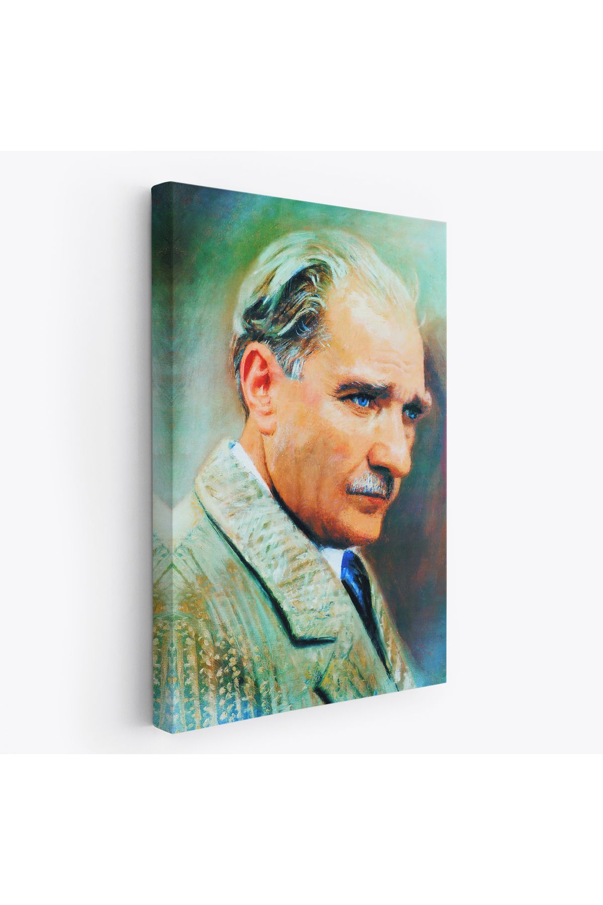 NCWORLD NW Özel Atatürk Portre Tablosu Mustafa Kemal Atatürk Dikdörtgen Dekoratif Kanvas Tablo-CL-62