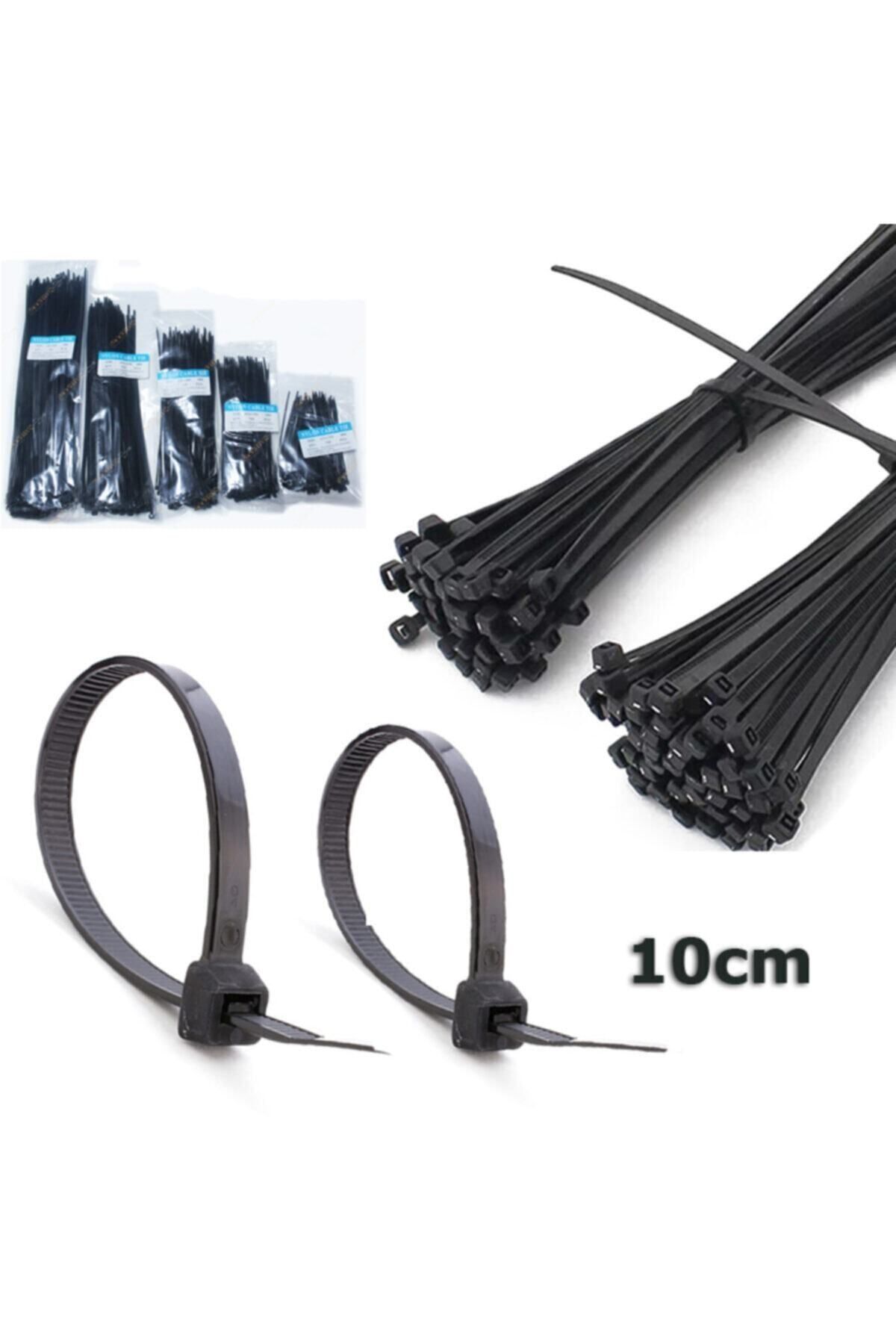 WOZLO 2.5*100mm - Siyah - 10cm Kablo Bağı - (100 ADET) Kelepçe