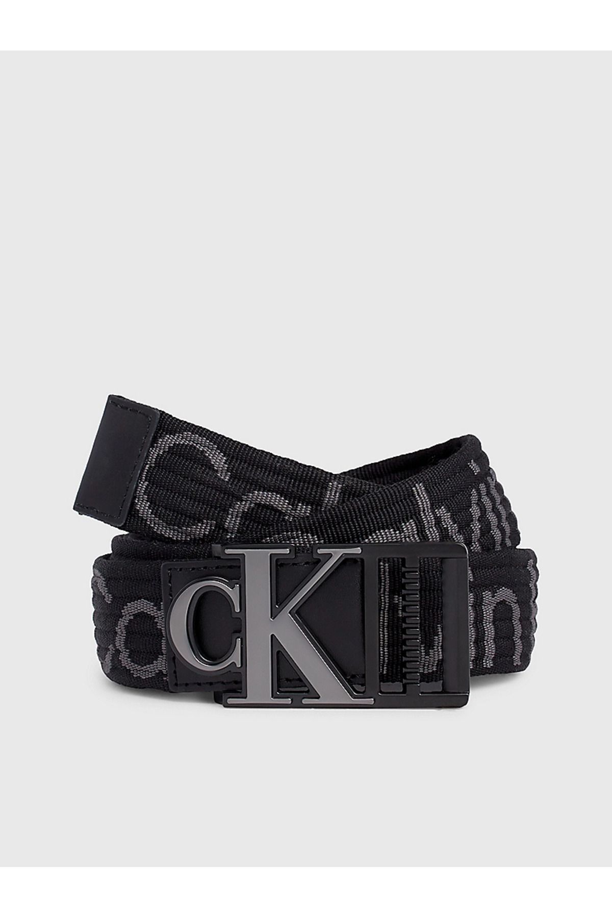 Calvin Klein Erkek Hakiki Deri Logolu Metal Tokalı Siyah Kemer K50K511819-01R
