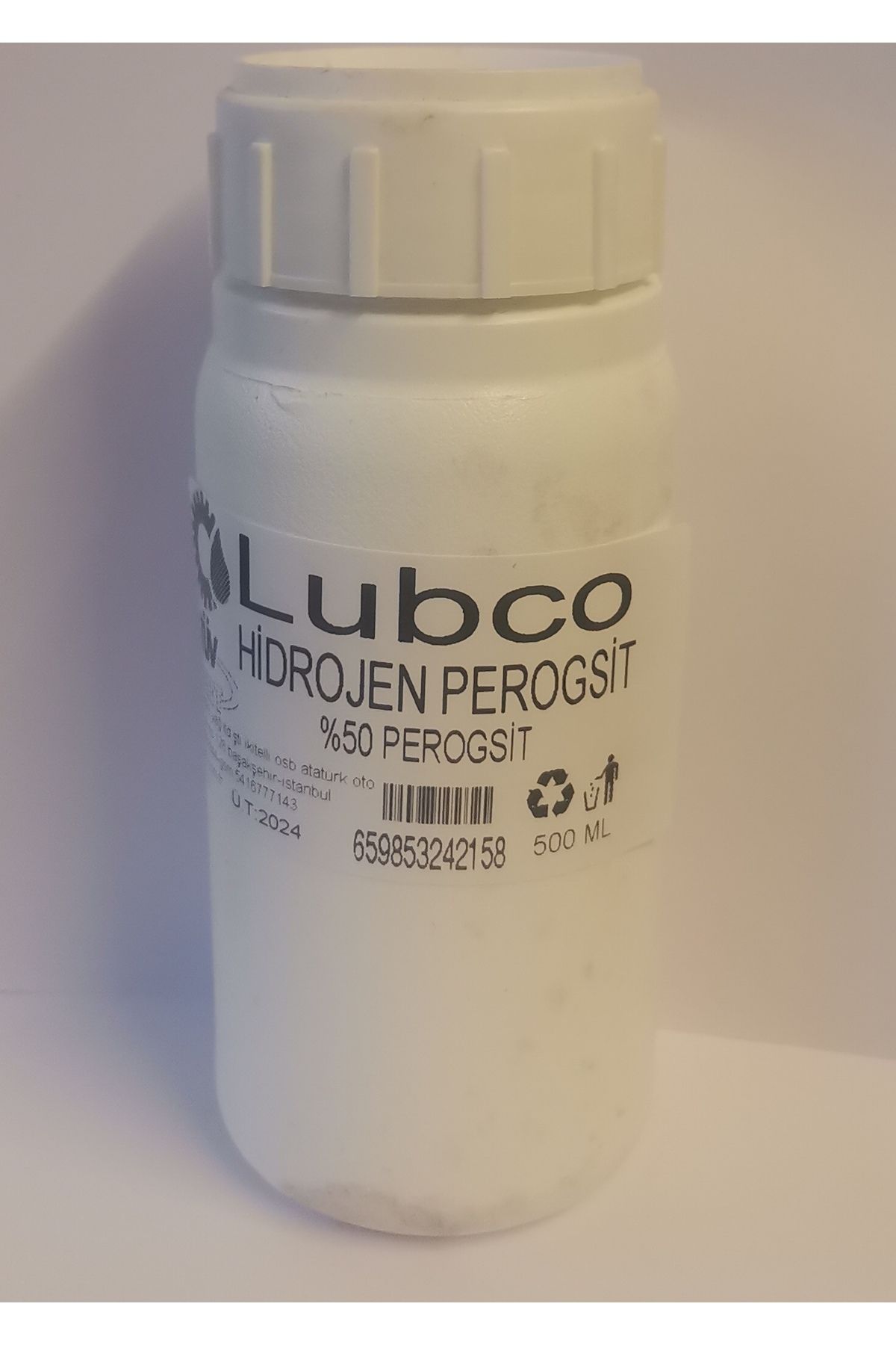 LUBCO Hidrojen Per Oksit %50-oksijenli Su-hydrogen Peroxide 50% 500 grm