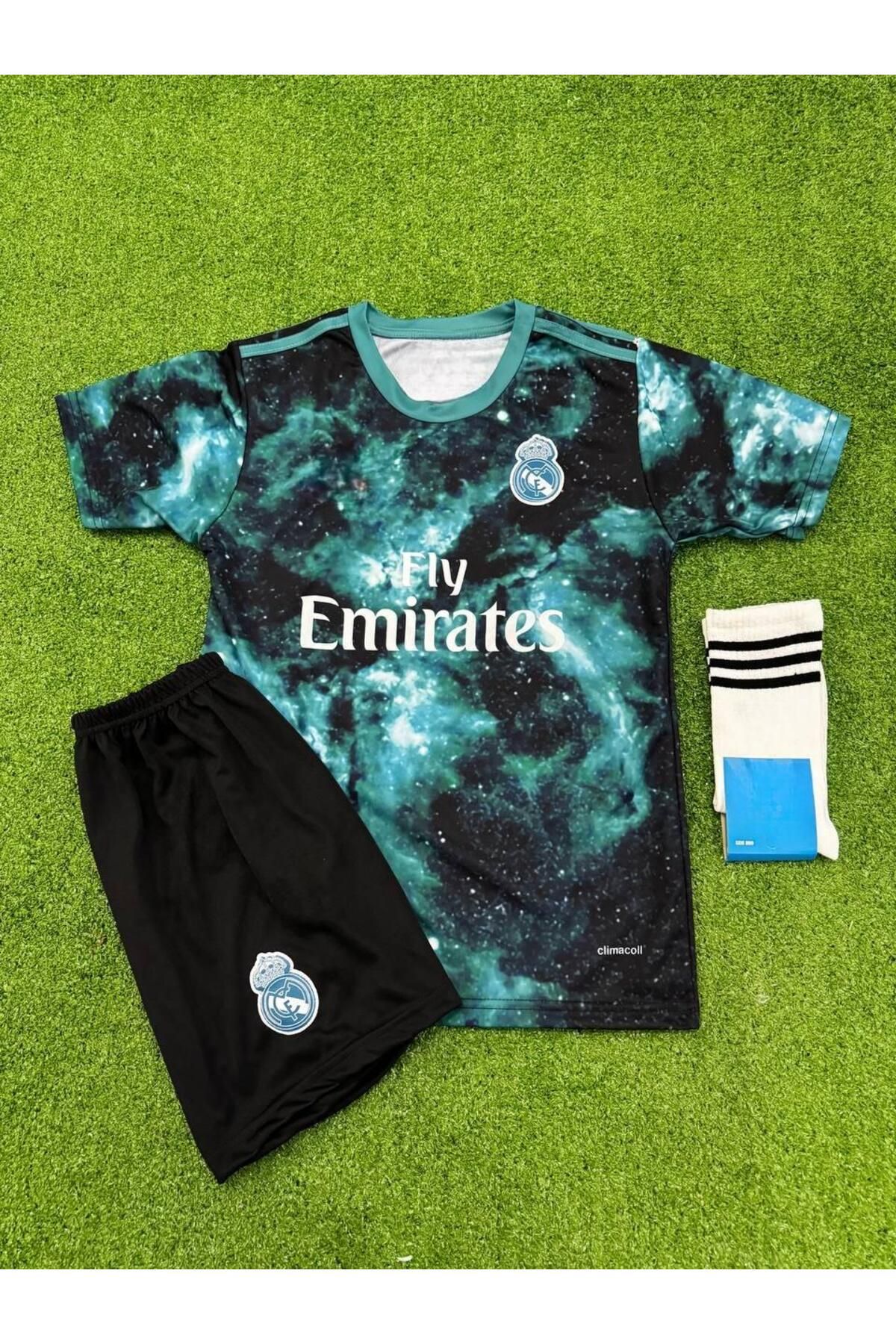 Alaturka Mix Ronaldo Realmadrid Galaxy Çocuk Futbol Forması 3'lü Set Forma Şort Çorap