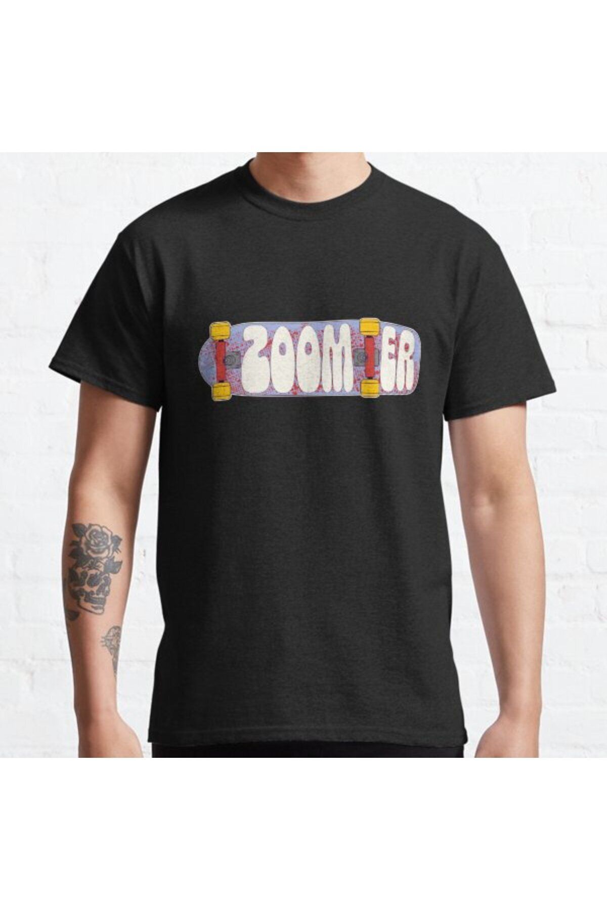 ZOKAWEAR Bol Kalıp Unisex Zoomer Skateboard Stranger Things Max Mayfield Tasarım Baskılı Tshirt