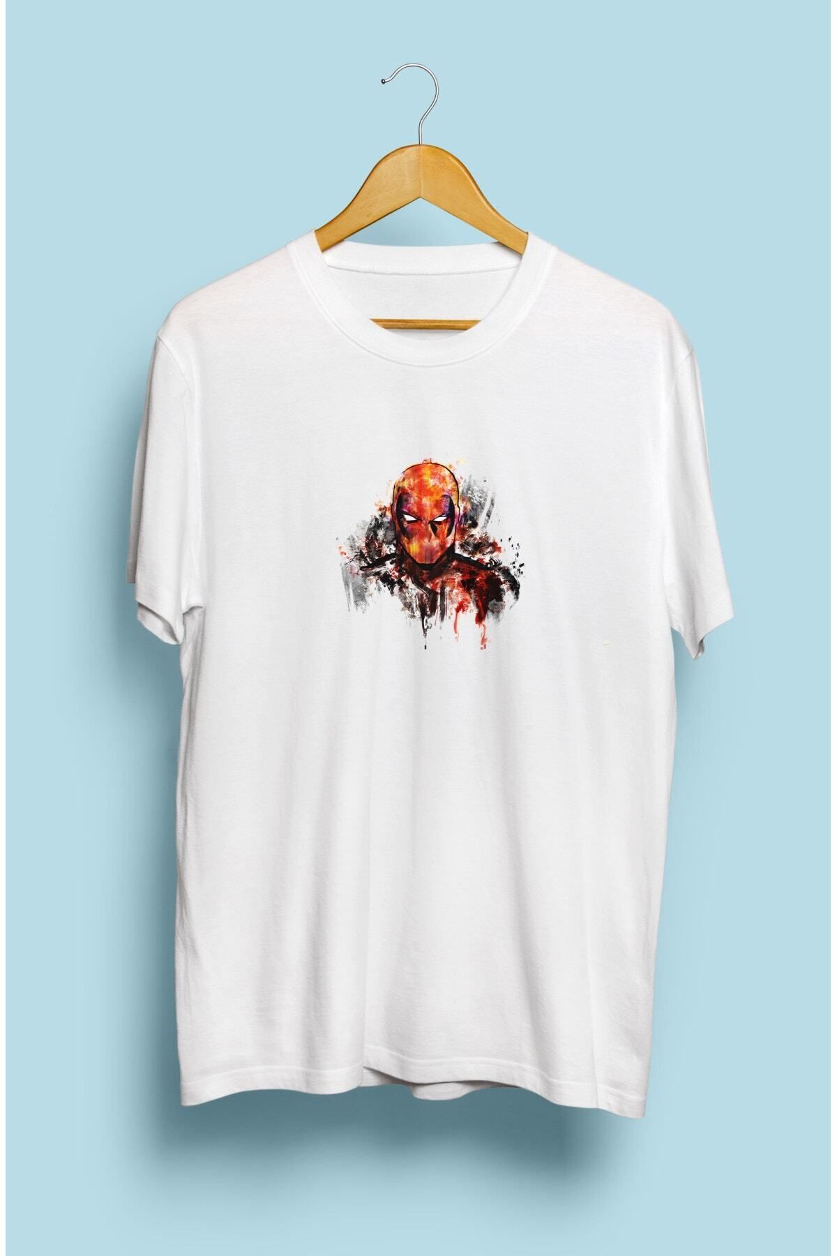 ZOKAWEAR Bol Kalıp Deadpool Tasarım Baskılı Tişört