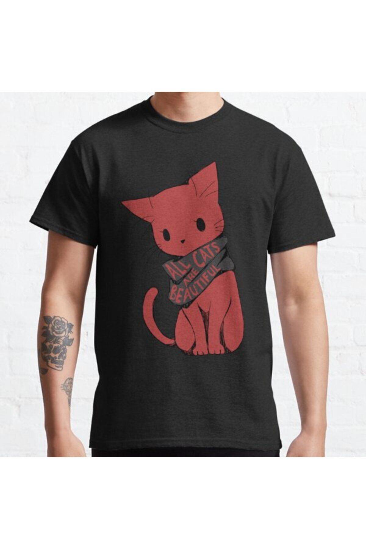 ZOKAWEAR Bol Kalıp Unisex All Cats Are Beautiful Cute, Acab, Meme, Punk Tasarım Baskılı Tshirt