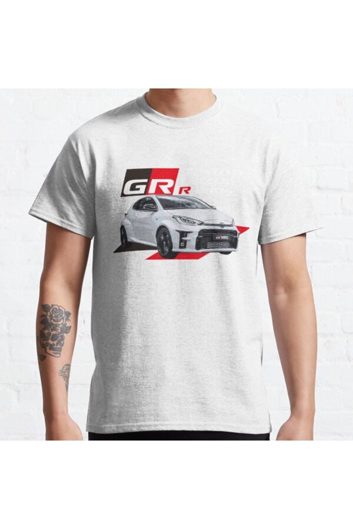 ZOKAWEAR Bol Kalıp Unisex Toyota gr Yaris Gazoo Racing Tasarım Baskılı Tshirt