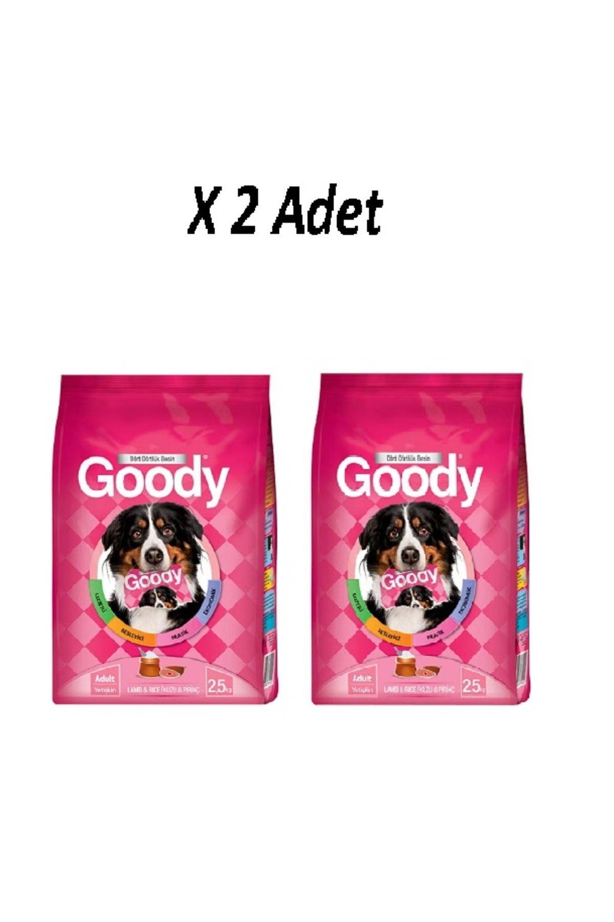 Goody Kuzu Etli (LAMB&RICE) Köpek Maması 2,5 Kg X 2 Adet