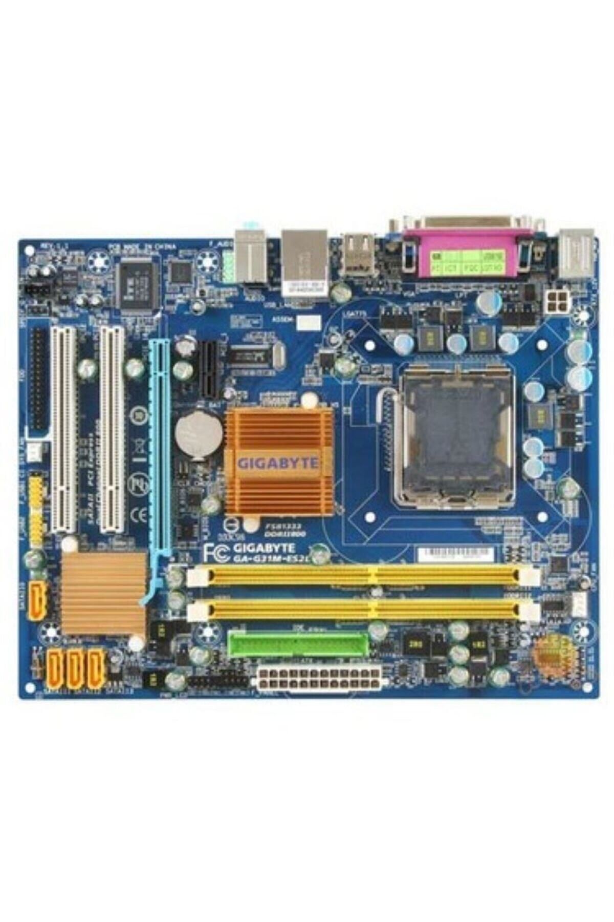 Gigabyte GA-G31M-S2L LGA775 DDR2 SATA2 PCI-e Anakart + Dual Core İşlemci HEDİYELİ Yenilenmiş