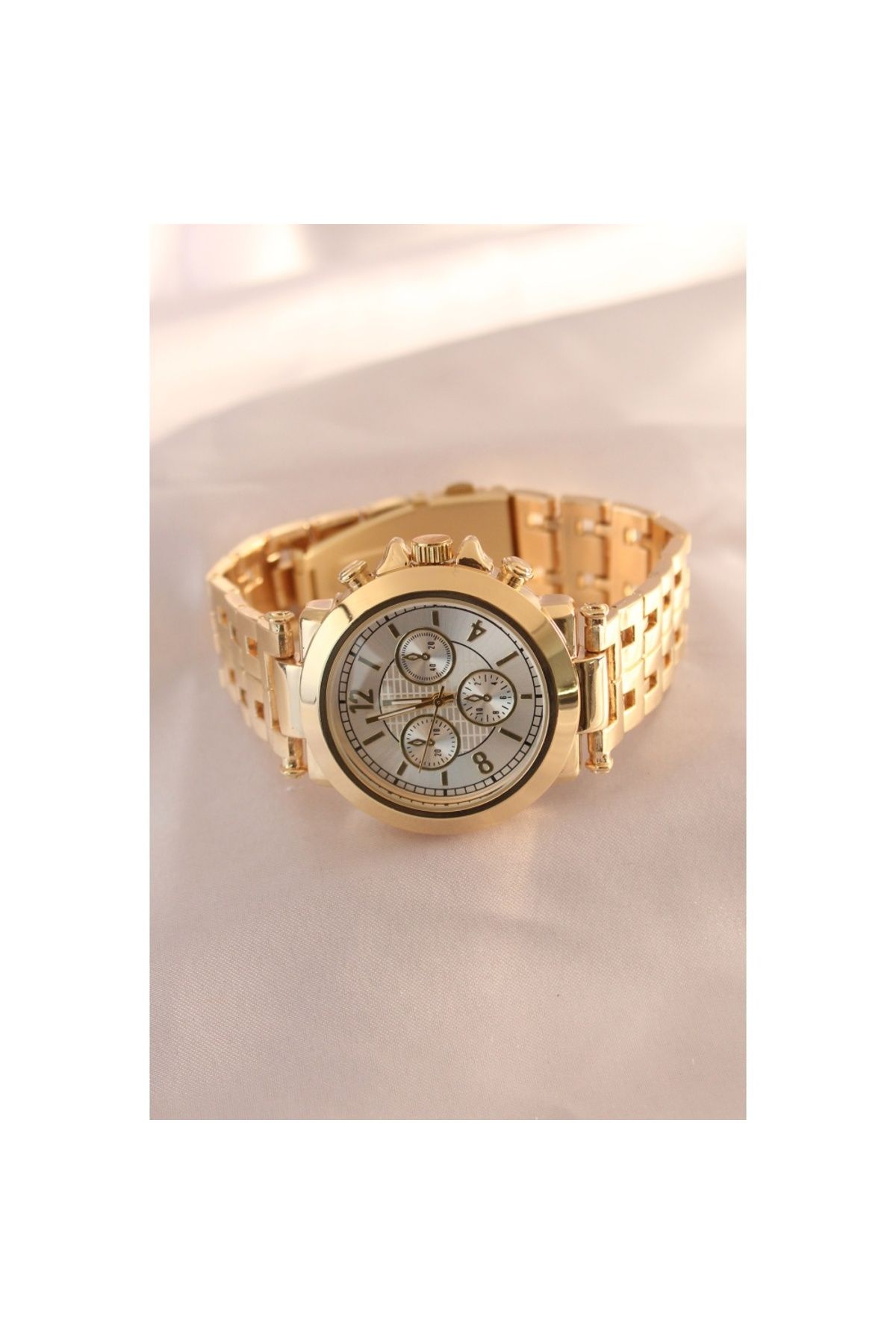 Skygo Gold Renk Metal Kordon Beyaz İç Tasarım Kadın Saat - TJ-BS3463