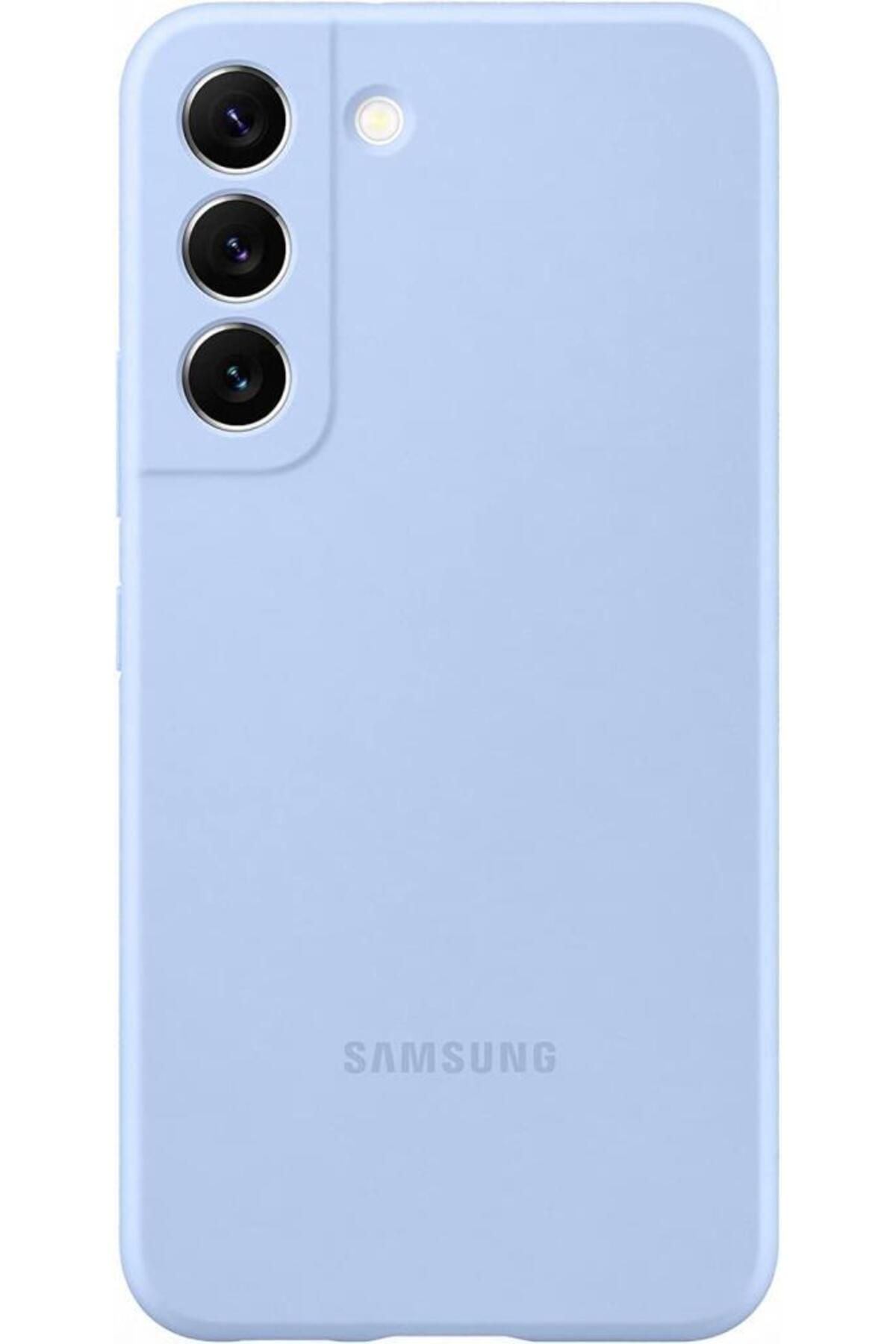 Samsung Galaxy S22 Plus Ile Uyumlu Silikon Kılıf Mavi Ef-ps906tlegww