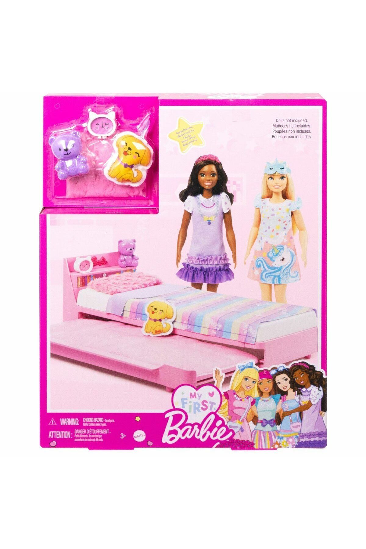 Barbie Hmm64 My First Barbie - İlk Barbie Bebeğim - Barbie'nin Yatağı Oyun Seti