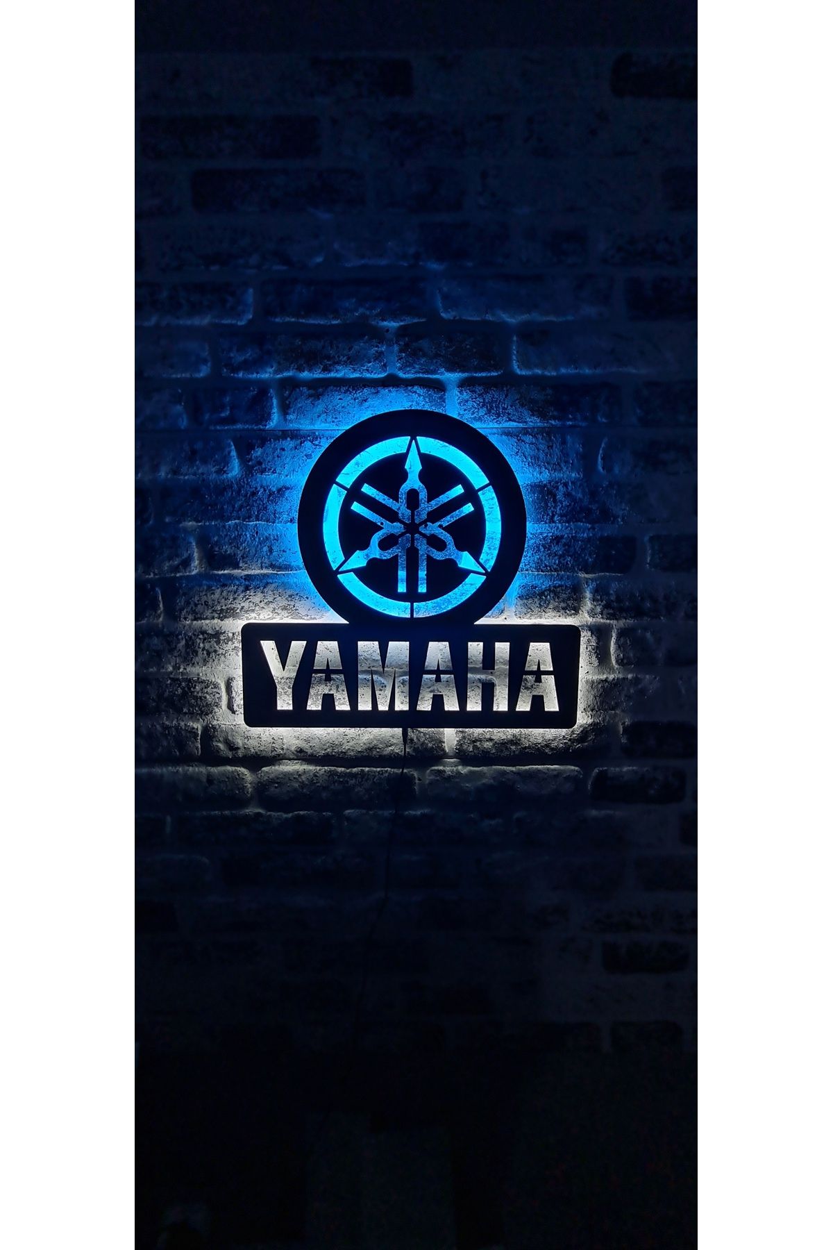 GALAKSİ TASARIM Yamaha Led Işıklı Ahşap Tablo (Adaptör Dahil 1.5 Metre Kablo Uzunluğu)
