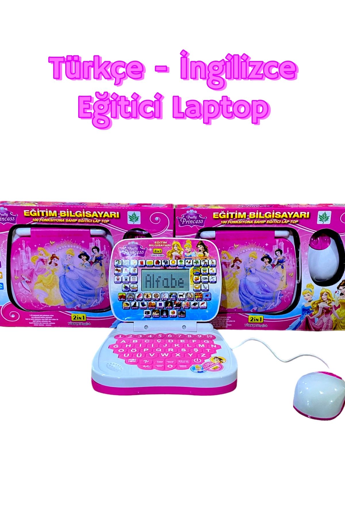 Prestij Oyuncak Pamuk Prenses Eğitici Oyuncak Bilgisayar Oyuncak Laptop Türkçe İngilizce 100 Fonksiyonlu