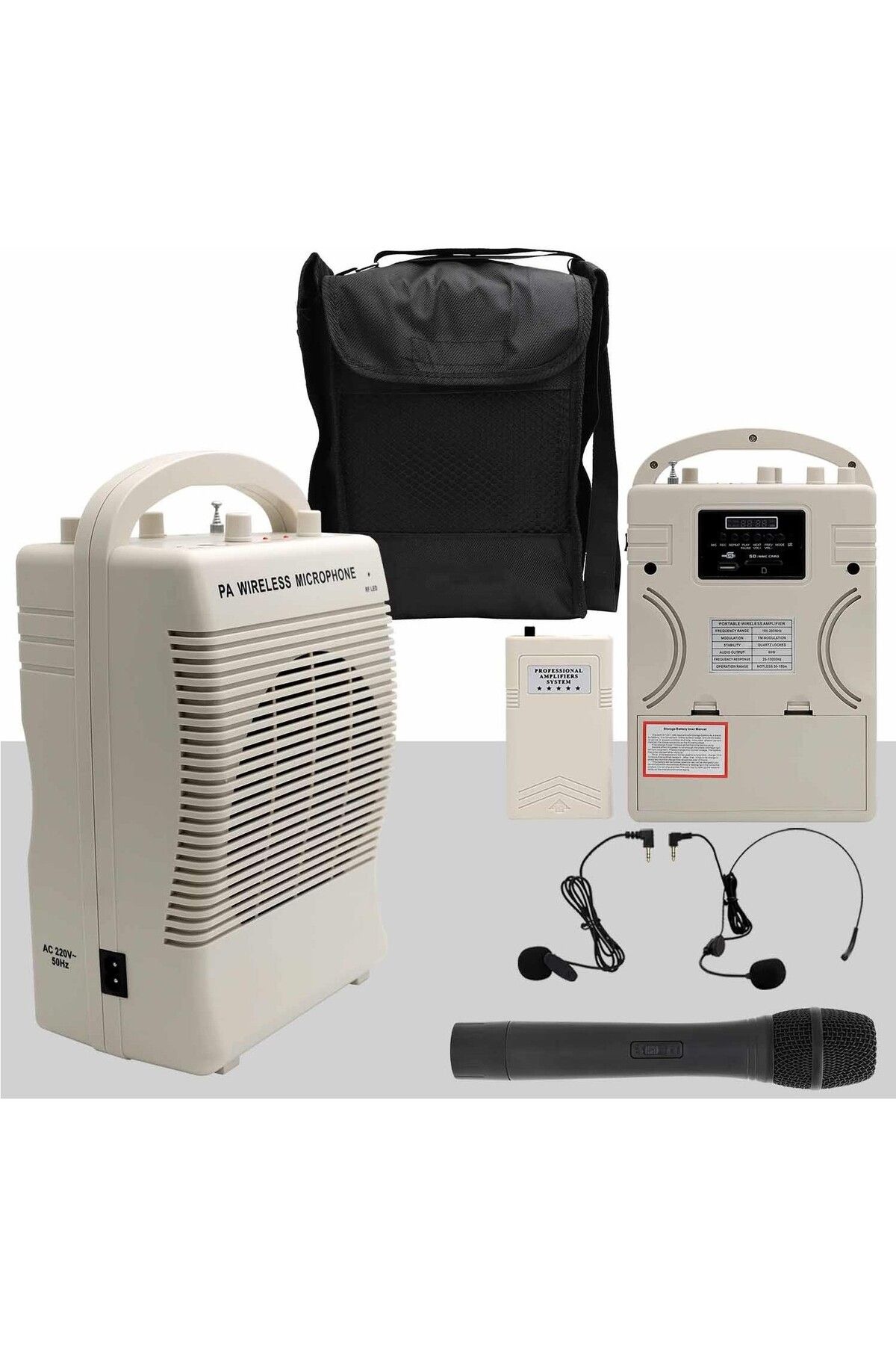 sommeow Midex 100 Watt Taşınabilir Şarjlı Portatif Ses Sistemi Hoparlör Çift Mikrofonlu Usb Mp3 (Mr-100Ey)
