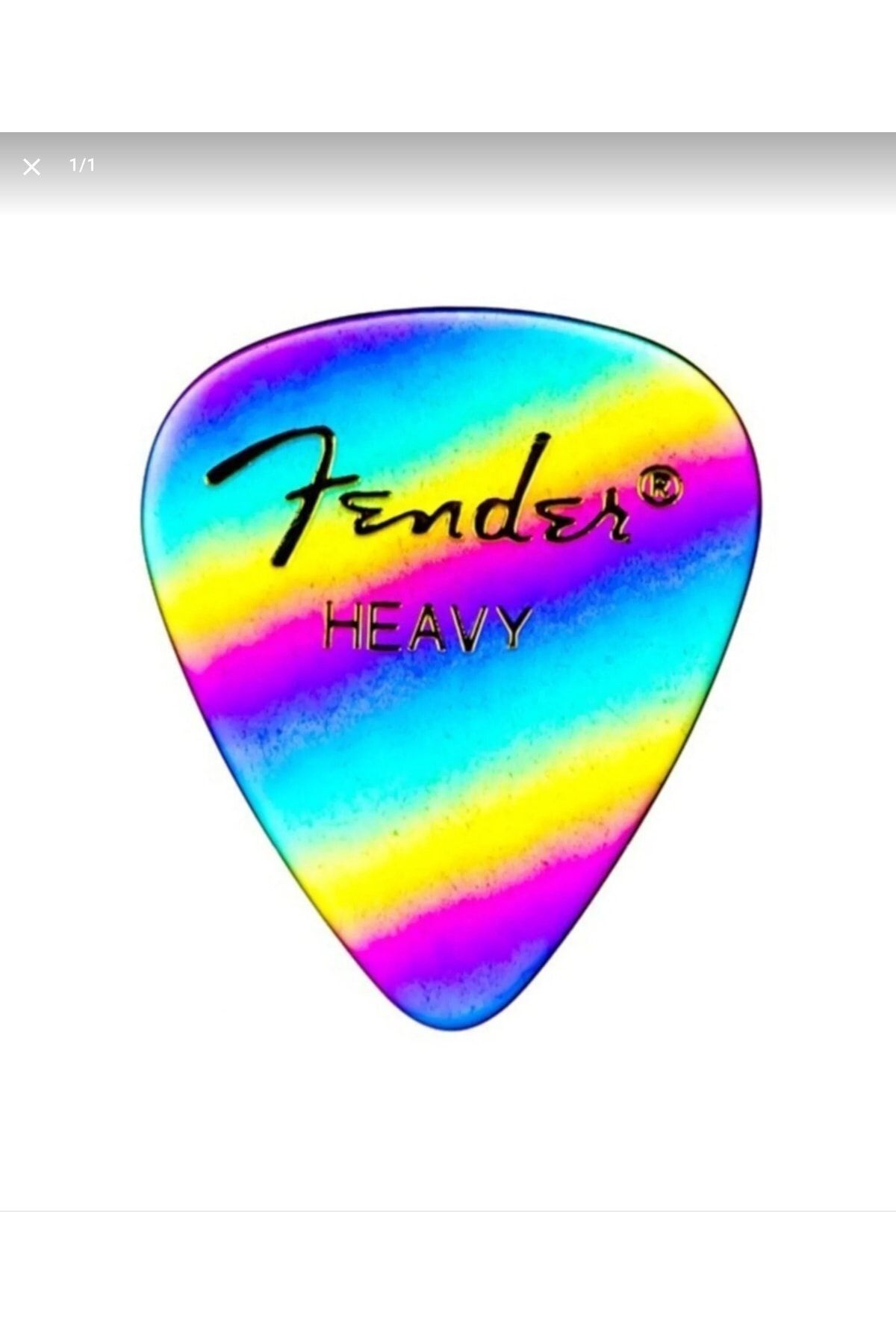 FENDER 351 Shape Graphic Picks Rainbow Heavy 1 Adet Pena