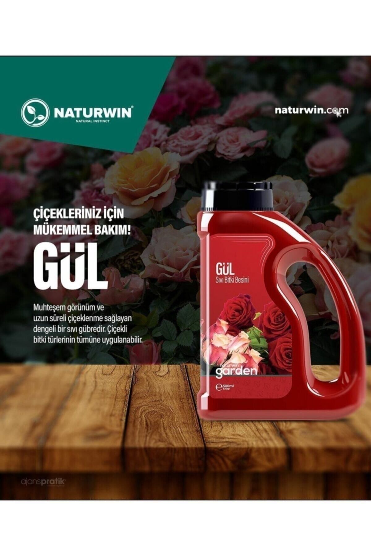 Naturwin Garden Gül Sıvı Bitki Besini Gübre 600 ml